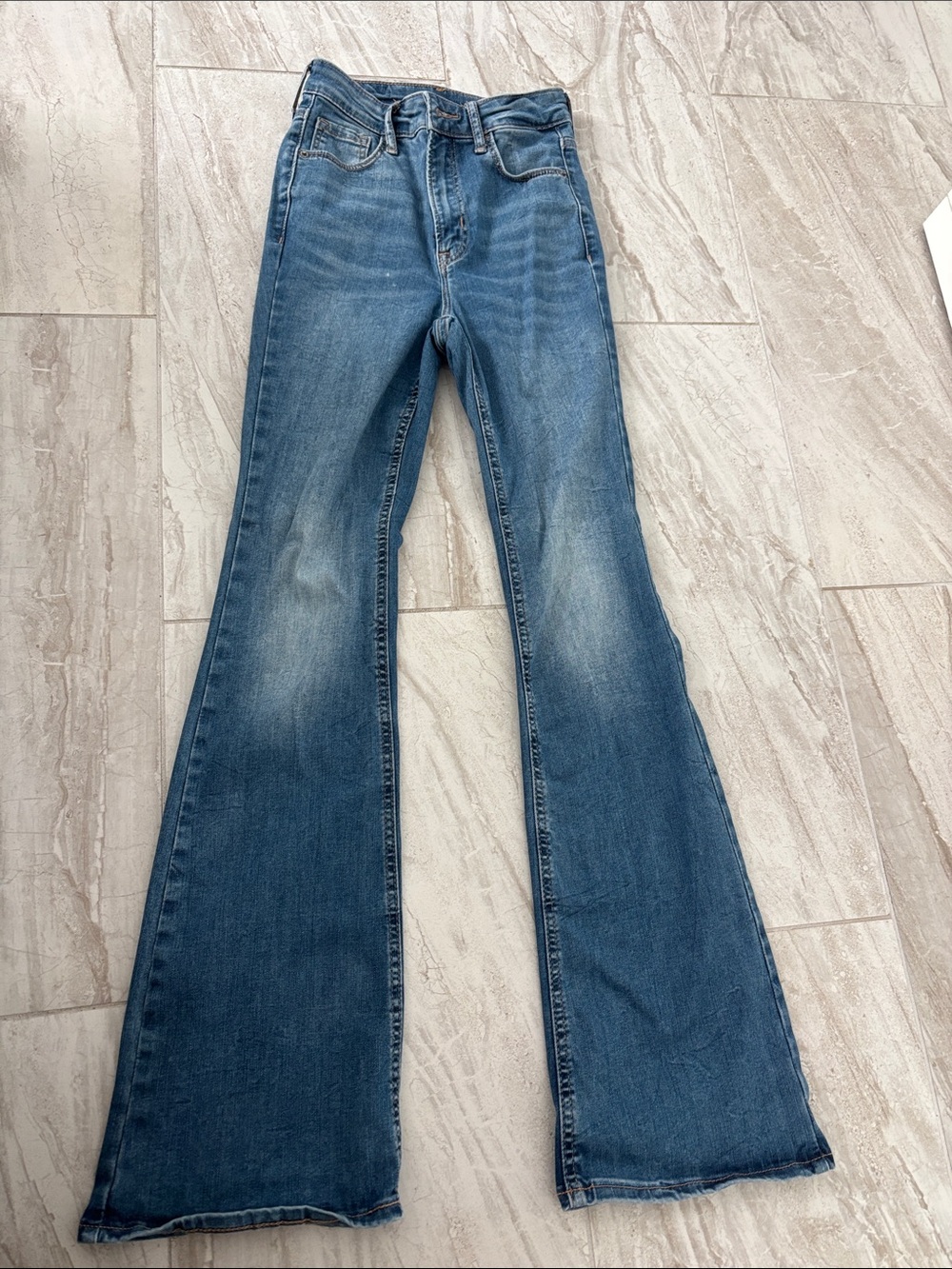 Old Navy Women's Blue High-Rise Flare Jeans